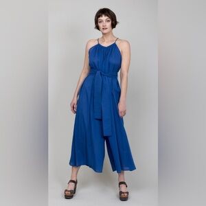 Apiece Apart Isla Sleeveless Jumpsuit in Blue *Flaws*
